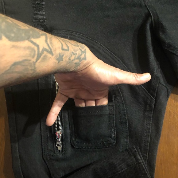 NWOT Fashion Nova Ryda Moto Skinny Jean - Black Size 42 - Picture 4 of 16